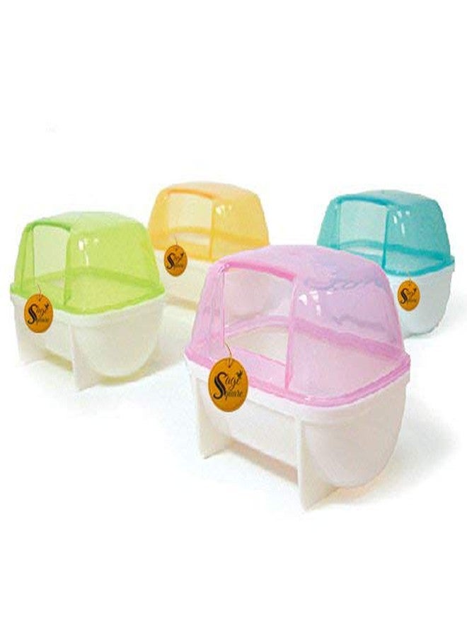 سايج سكوير حوض استحمام مربع من سيج، يُستخدم أيضًا كحوض استحمام وحوض فضلات للهامستر/الجرذ القزم/الجربوع/الشنشيلة/الفئران (لون عشوائي) - Image 2